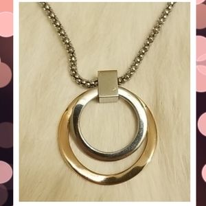 Chisel Stainless Steel Wavy circles necklace